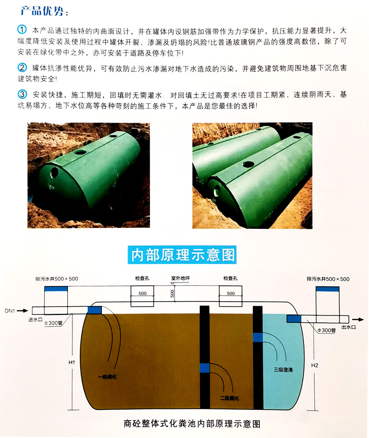 团风玻璃钢化粪池